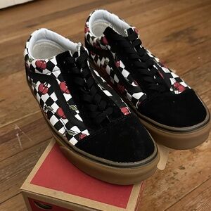 Vans Old Skool Cherry Checker Black Gum Sneakers